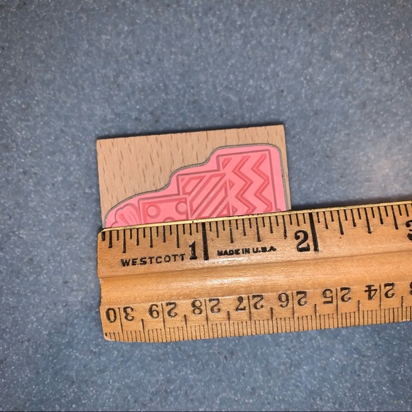 NEW 2 Wood Mounted Rubber Stamp Birthday Party Hat - Picture 7 of 8